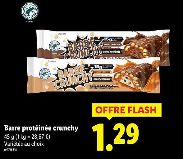 Barre protéinée crunchy