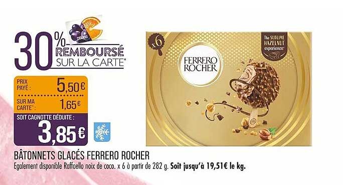 Bâtonnets glacés Ferrero Rocher