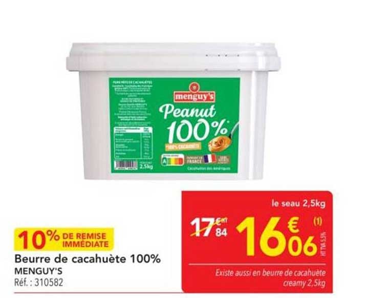 Beurre de cacahuète 100% MENGUY'S