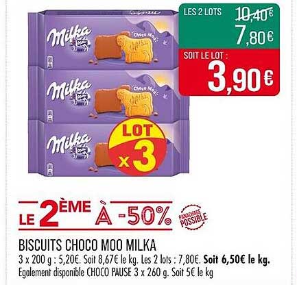 BISCUITS CHOCO MOO MILKA