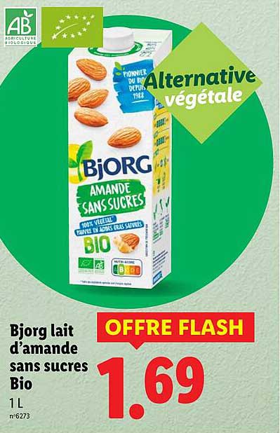 Bjorg lait d’amande sans sucres Bio