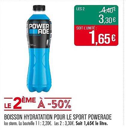BOISSON HYDRATATION POUR LE SPORT POWERADE