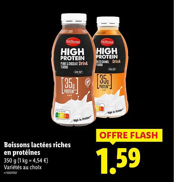 Boissons lactées riches en protéines