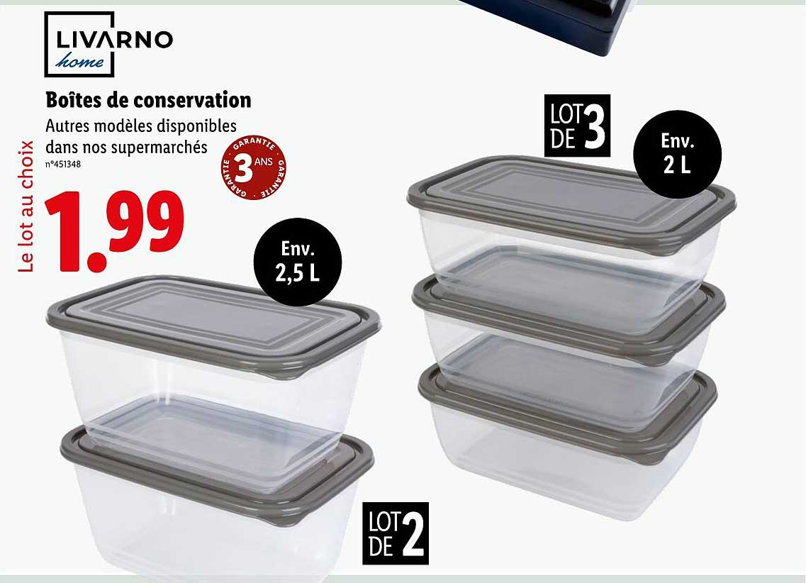 Boîtes de conservation