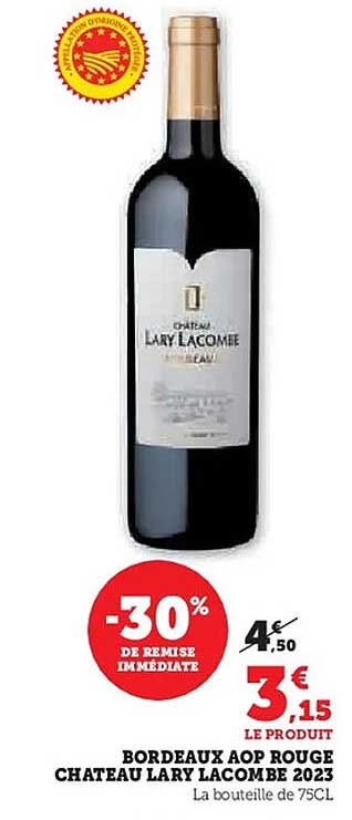 BORDEAUX AOP ROUGE CHATEAU LARY LACOMBE 2023