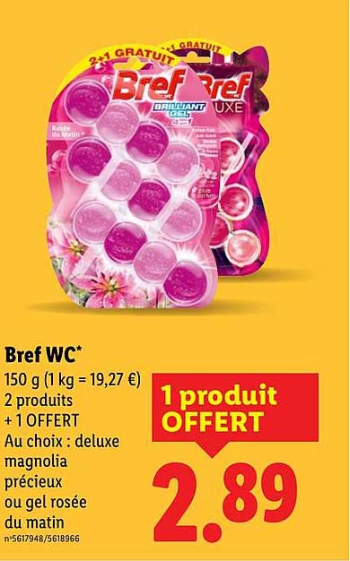 Bref WC 150 g - 2 produits + 1 OFFERT