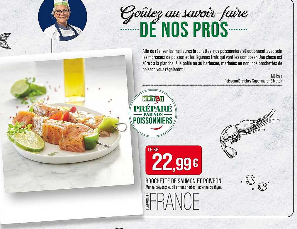 BROCHETTE DE SAUMON ET POIVRON