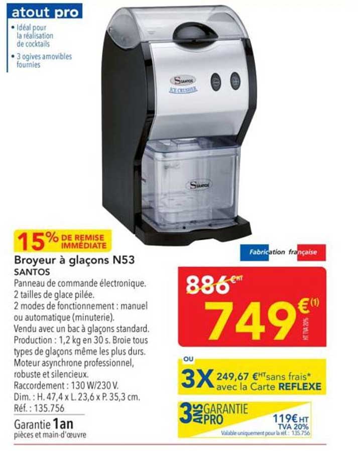 Broyeur à glaçons N53 SANTOS