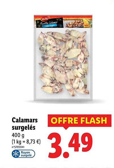 Calamars surgelés