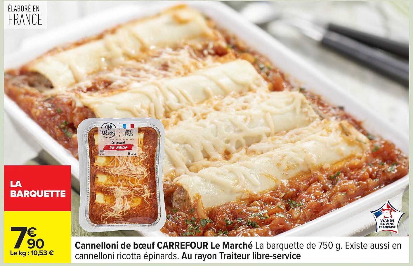 Cannelloni de boeuf CARREFOUR Le Marché