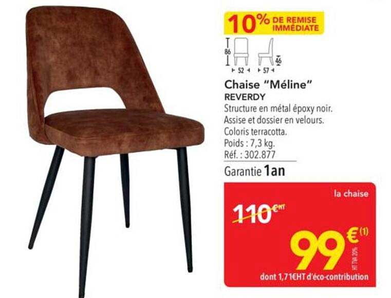 Chaise “Mélina” REVERDY