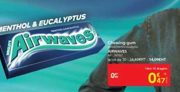 Chewing-gum AIRWAVES menthol & eucalyptus