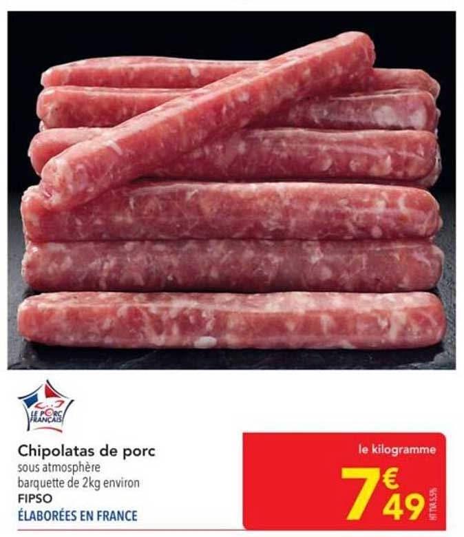 Chipolatas de porc