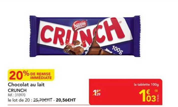 Chocolat au lait CRUNCH