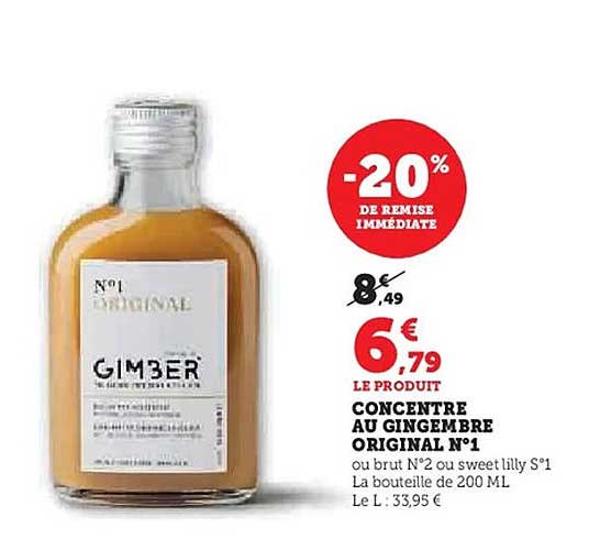 CONCENTRE AU GINGEMBRE ORIGINAL N°1