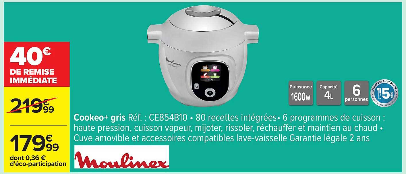 Cookeo+ gris Réf.: CE854B10