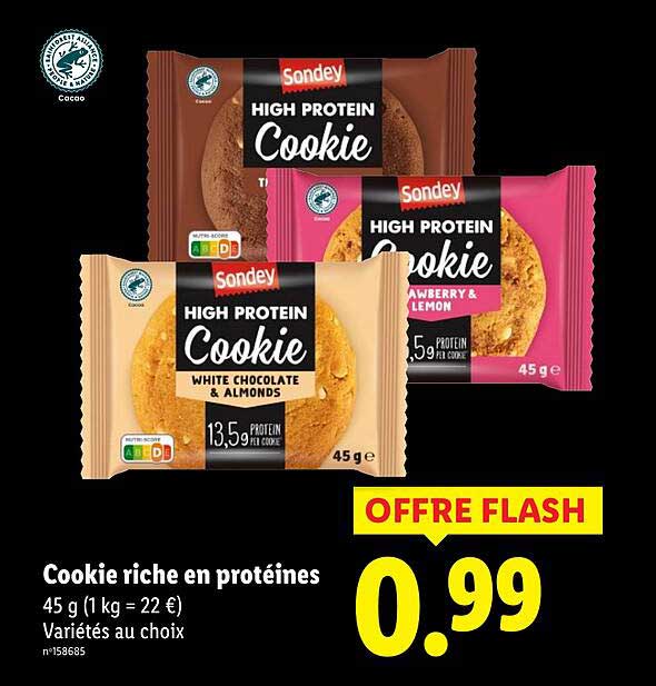 Cookie riche en protéines