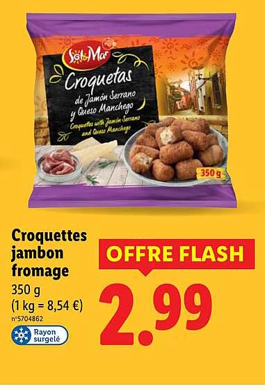 Croquettes jambon fromage
