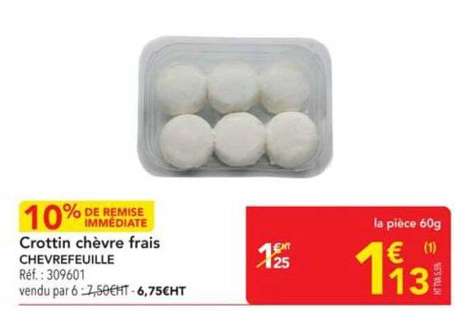 Crottin chèvre frais