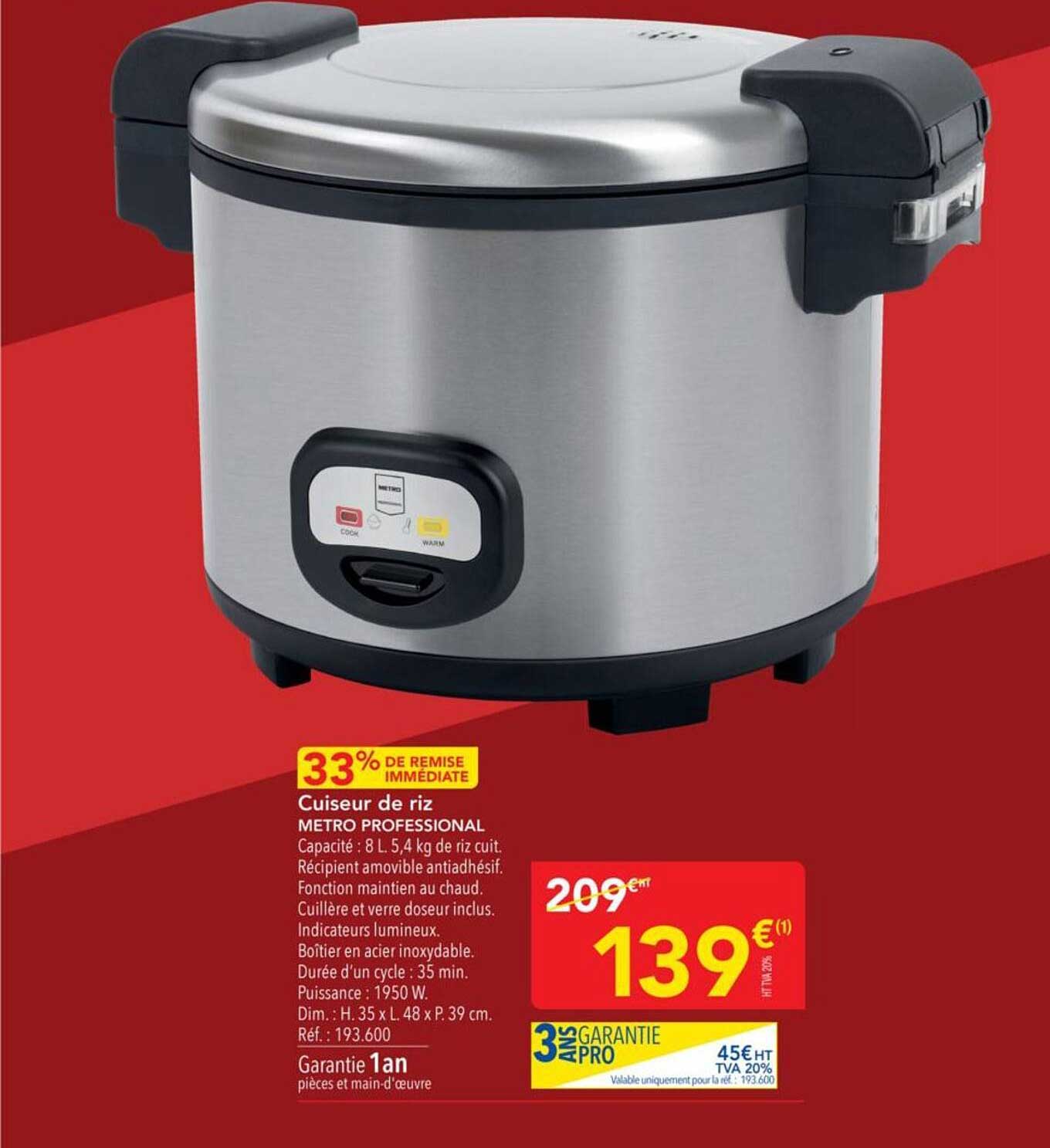 Cuiseur de riz METRO PROFESSIONAL