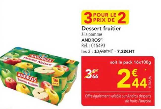 Dessert fruitier à la pomme ANDROS