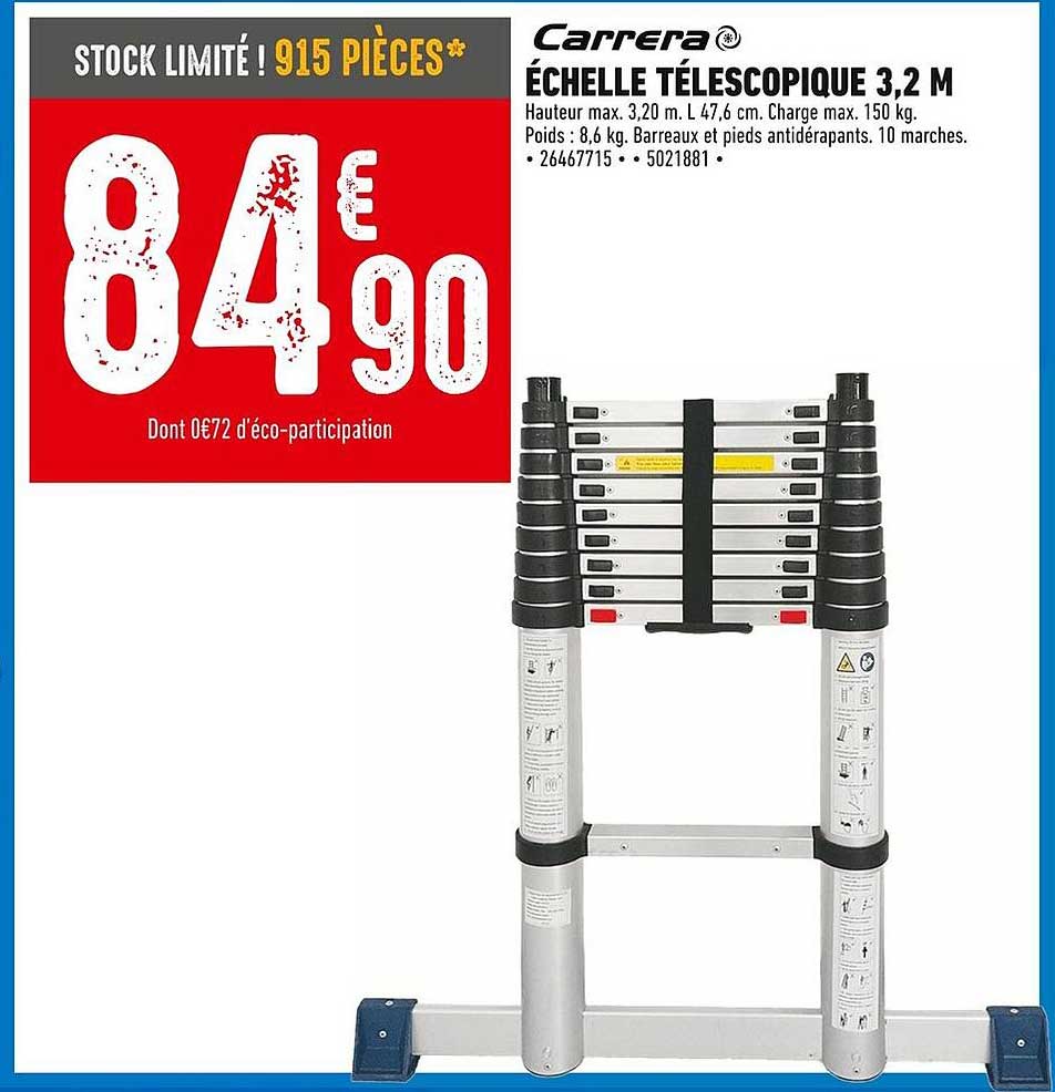 ÉCHELLE TÉLESCOPIQUE 3,2 M