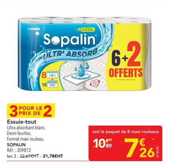 Essuie-tout - 3 POUR LE PRIX DE 2