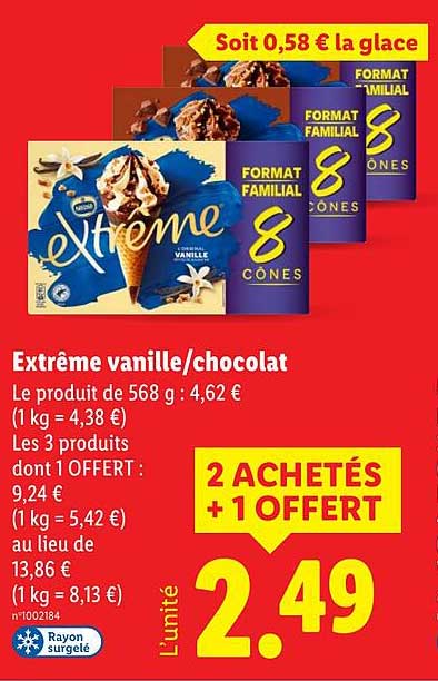 Extrême vanille/chocolat