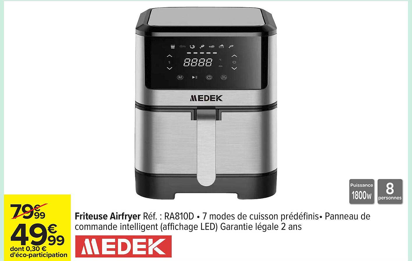 Friteuse Airfryer Réf. : RA810D