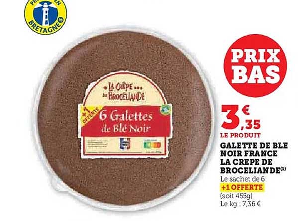 GALETTE DE BLÉ NOIR FRANCE LA CRÊPE DE BROCELIANDE