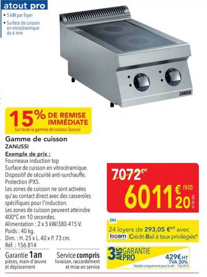 Gamme de cuisson Zanussi