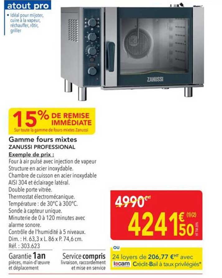 Gamme fours mixtes Zanussi Professional