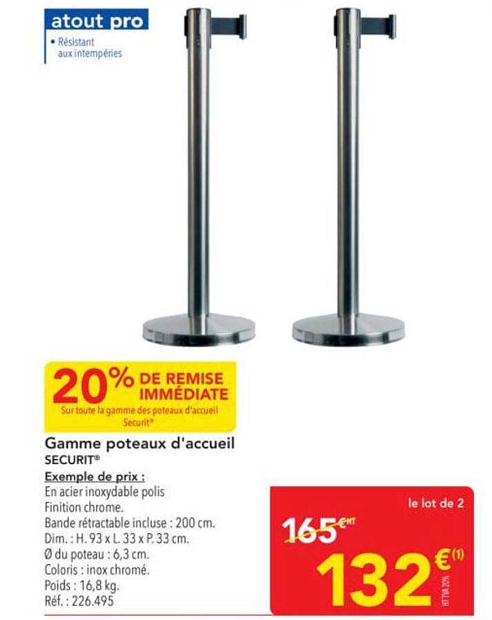 Gamme poteaux d'accueil SECURIT®