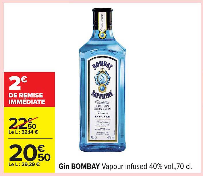 Gin BOMBAY Vapour infused 40% vol., 70 cl.