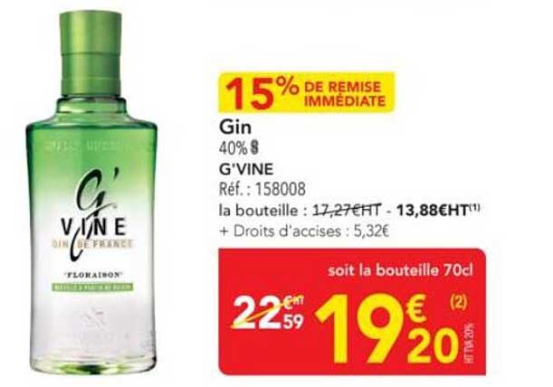 Gin G'VINE 40%