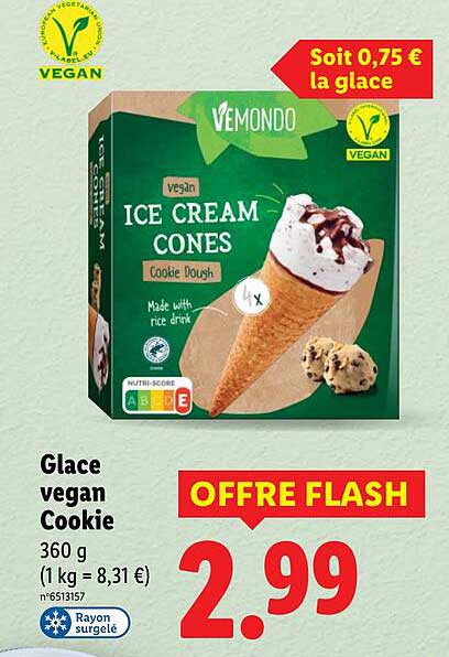 Glace vegan Cookie