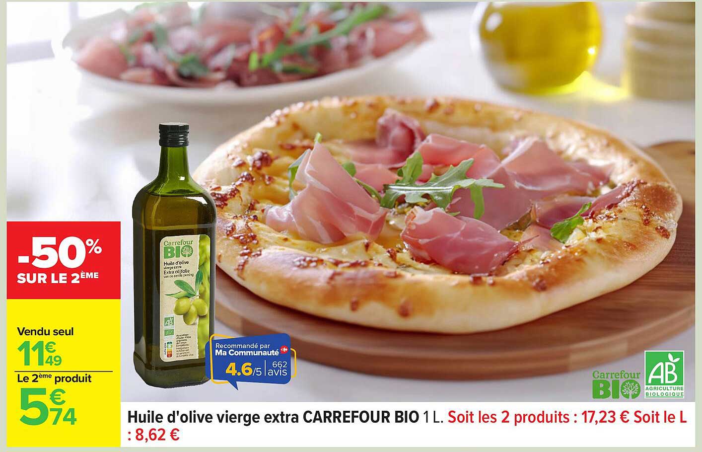 Huile d'olive vierge extra CARREFOUR BIO 1 L