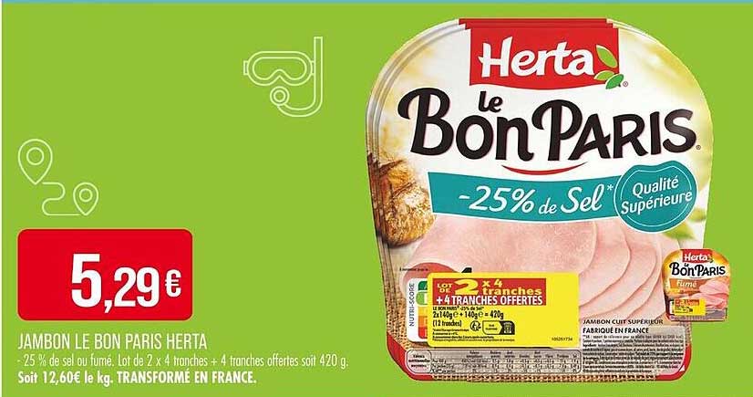 JAMBON LE BON PARIS HERTA