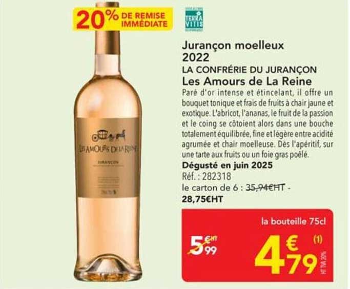 Jurançon moelleux 2022 - LA CONFRÉRIE DU JURANÇON Les Amours de La Reine