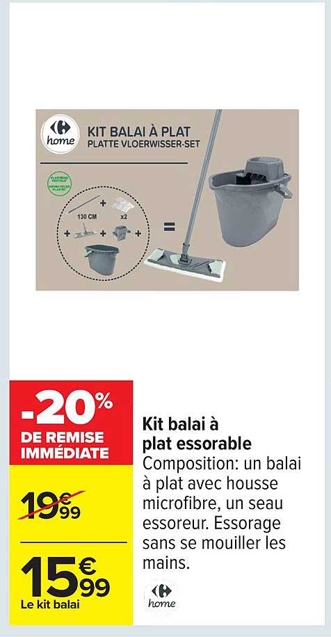 Kit balai à plat essorable