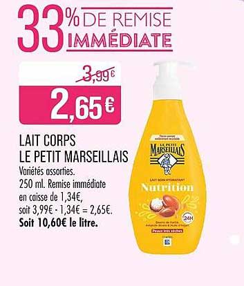 Lait Corps Le Petit Marseillais