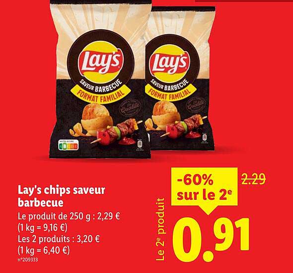 Lay's chips saveur barbecue
