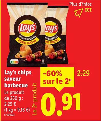 Lay's chips saveur barbecue