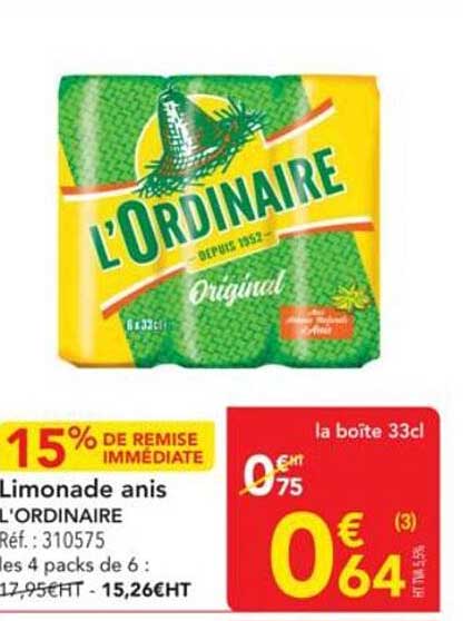 Limonade anis L'ORDINAIRE