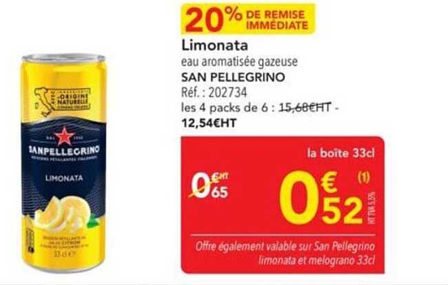 Limonata eau aromatisée gazeuse SAN PELLEGRINO