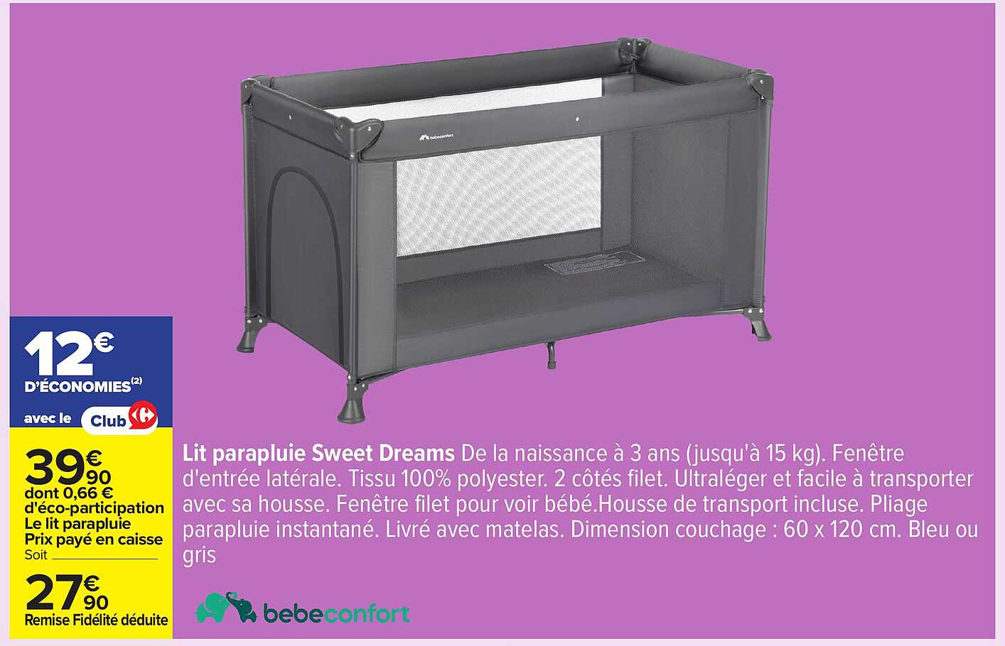 Lit parapluie Sweet Dreams