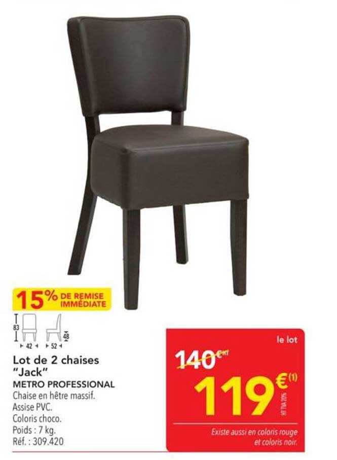 Lot de 2 chaises "Jack"