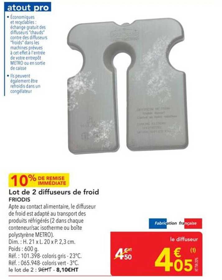 Lot de 2 diffuseurs de froid