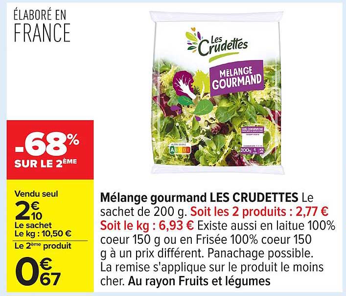 Mélange gourmand LES CRUDETTE