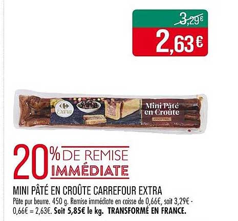 MINI PÂTÉ EN CROÛTE CARREFOUR EXTRA